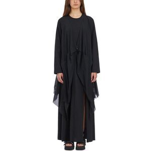STUDIO B3 Women's Deconstructed Asymmetrical Long Jacket Women BLACK Coats &